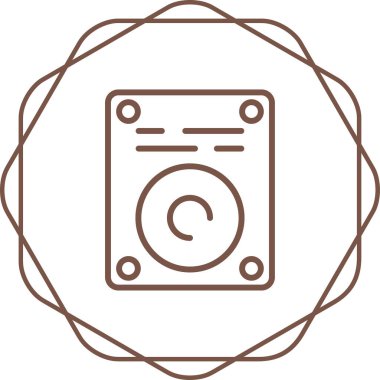 Harddrive web simgesi, basit vektör illüstrasyonu