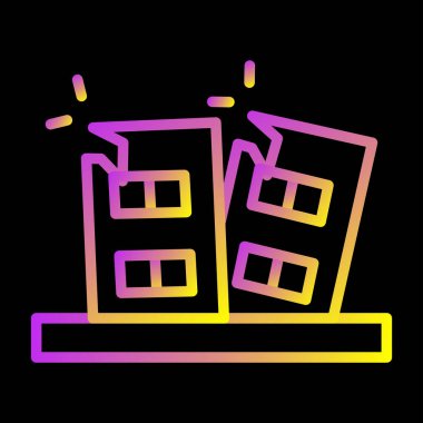 Doğal Afetler web simgesi vektör illüstrasyonu