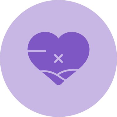 kalp ağı simgesi basit illüstrasyon 