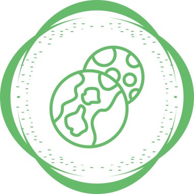 Dünya gezegeni simgesi, vektör illüstrasyonu basit tasarım