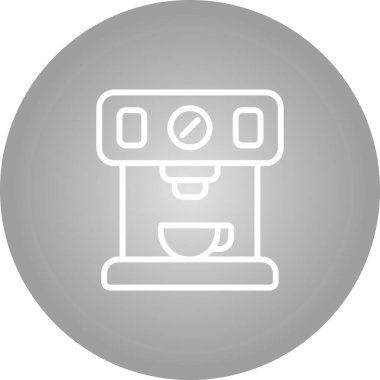 Kahve Yapıcı web simgesi vektör illüstrasyonu 