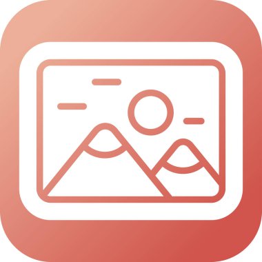 Resim modern simgesinin vektör illüstrasyonu