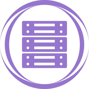 Sunucu. Web simgesi basit illüstrasyon 