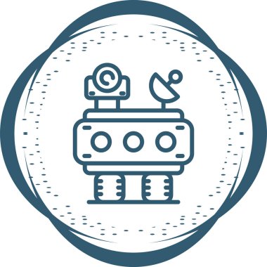 moon rover. Web simgesi basit illüstrasyon