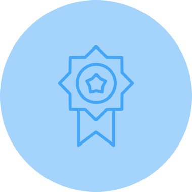 Moda düz biçimli Madalya Simgesi beyaz arkaplanda izole