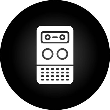 Masaüstü bilgisayar simgesi, vektör illüstrasyonu basit tasarım