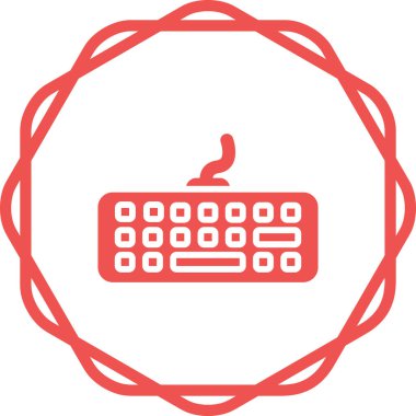 Modern Klavye simgesinin vektör çizimi      