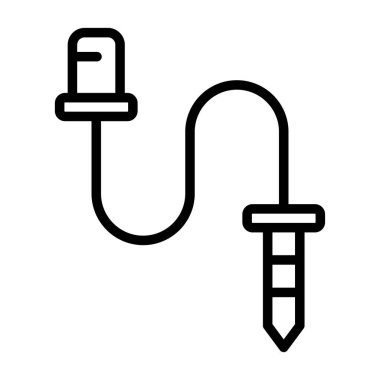 Kablo Jack web simgesi, basit illüstrasyon 