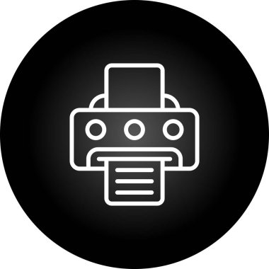 Yazıcı. Web simgesi basit tasarım