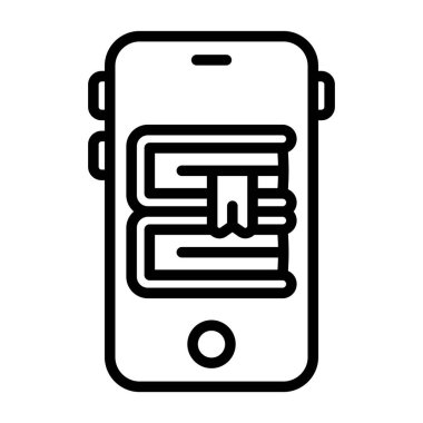 akıllı telefon simgesi, vektör illüstrasyonu basit tasarım