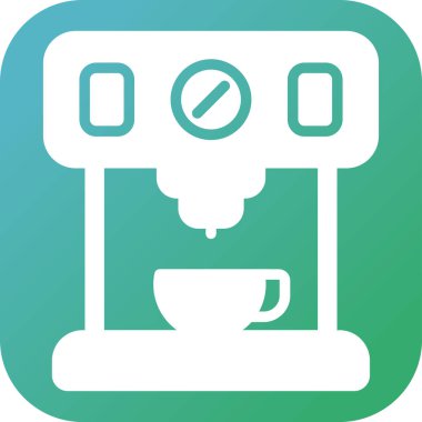 Kahve Yapıcı web simgesi vektör illüstrasyonu 