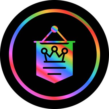 Banner simgesinin vektör illüstrasyonu