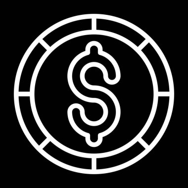 Dolar. Web simgesi basit illüstrasyon 