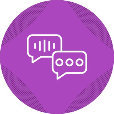 Konuşma baloncukları simgesi, vektör illüstrasyonu 