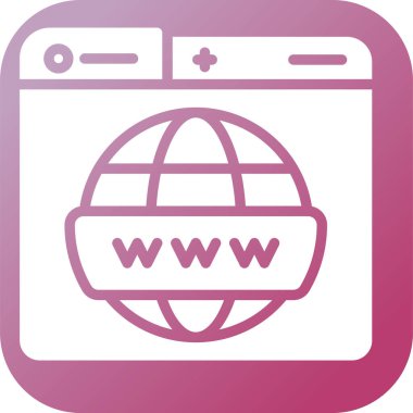 Web sitesi simgesi, vektör illüstrasyonu basit tasarım