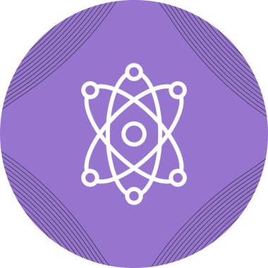 atom. Web simgesi basit illüstrasyon 