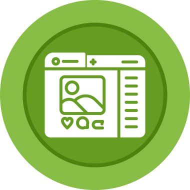 vektör çizimi sosyal medya simge