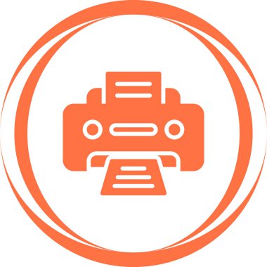 Office yazıcı simgesini, vektör çizim