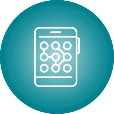 Akıllı telefon simgesinin vektör illüstrasyonu 