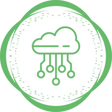 bulut hesaplama simgesi, vektör illüstrasyonu