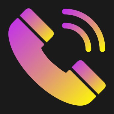 telefon arama simgesi, vektör illüstrasyonu