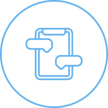 Mesaj Hizmeti Web simgesi vektör illüstrasyonu