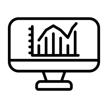 İstatistikler grafik simgesi. vektör illüstrasyonu