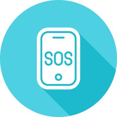 Acil Telefon simgesi, vektör illüstrasyonu