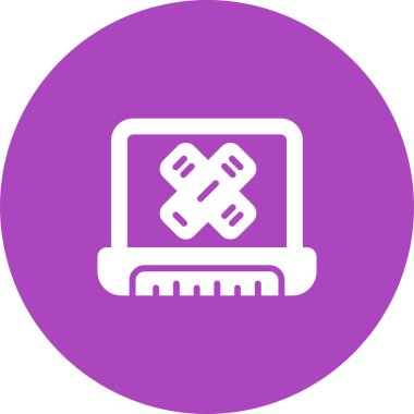 dizüstü bilgisayar simgesi, vektör illüstrasyonu basit tasarım