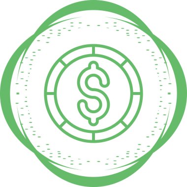 Dolar. Web simgesi basit illüstrasyon 