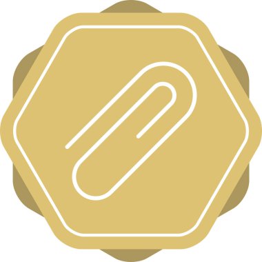 Kağıt raptiyesi düz simge, vektör illüstrasyonu 