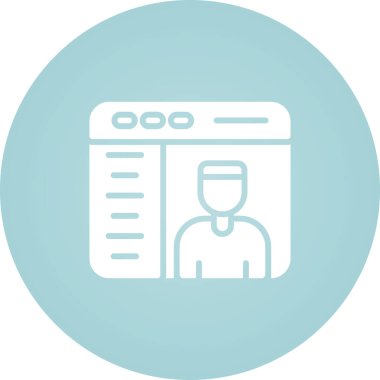 Kimlik kartı simgesi, vektör illüstrasyonu 