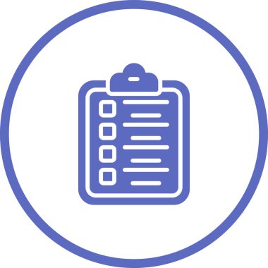 Pano kontrol listesi. Web simgesi basit illüstrasyon