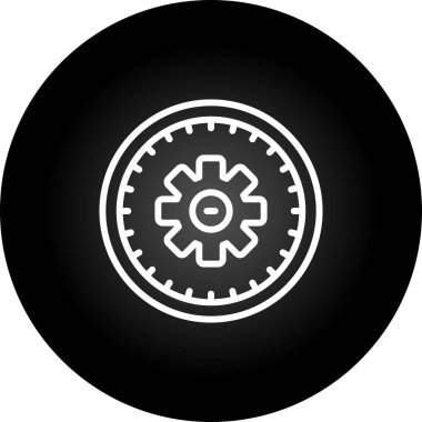 zaman yönetimi simgesi, vektör illüstrasyonu