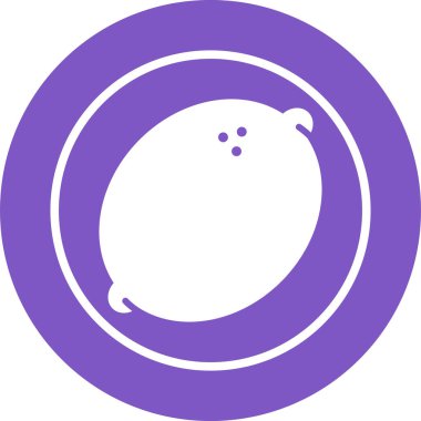 Limon Meyvesi simgesi, vektör illüstrasyonu