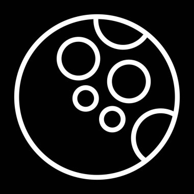 Ay ağ simgesinin vektör illüstrasyonu