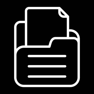 Belgelerin olduğu klasör. Web simgesi basit illüstrasyon