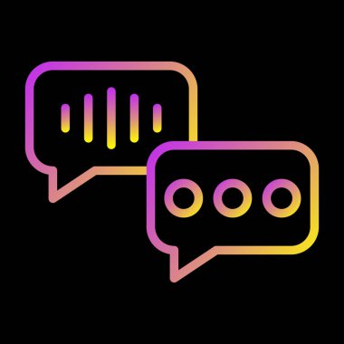 Konuşma baloncukları simgesi, vektör illüstrasyonu 