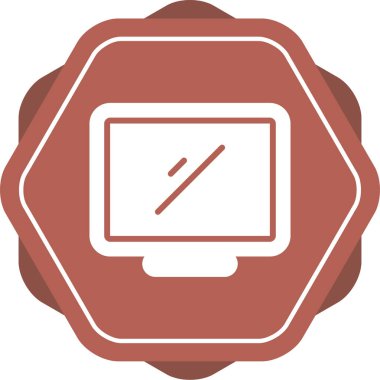 Masaüstü bilgisayar simgesi vektör çizimi 