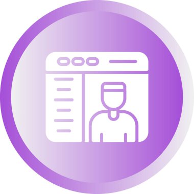 Kimlik kartı simgesi, vektör illüstrasyonu 