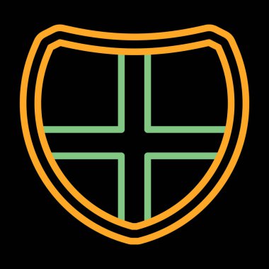 Kalkanın basit vektör simgesi, güvenlik kavramı