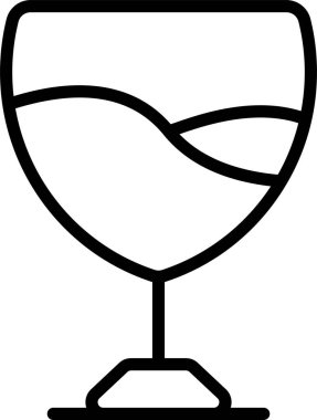 Şarap kadehi. Basit web tasarımı illüstrasyonu