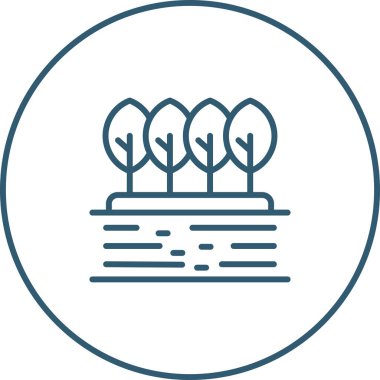 Göl web simgesi, basit vektör illüstrasyonu