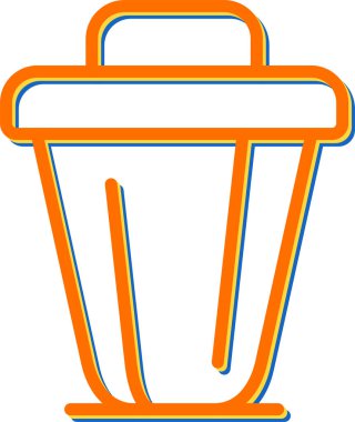 Çöp kutusu. Web simgesi basit illüstrasyon