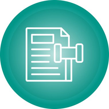 Hukuki Sorunlar simgesi, beyaz arkaplanda vektör illüstrasyonu 