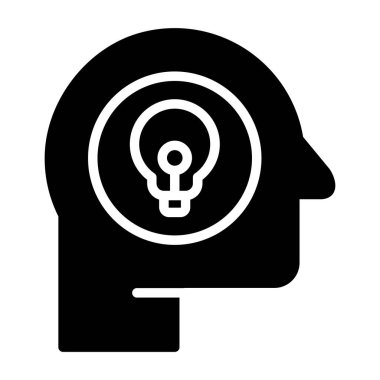 Beyin Fırtınası simgesinin vektör çizimi