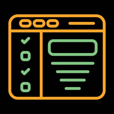 Tasarım Özeti. Web simgesi basit illüstrasyon  