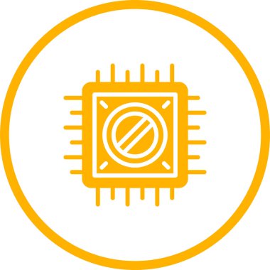 Çip web simgesi, basit vektör illüstrasyonu