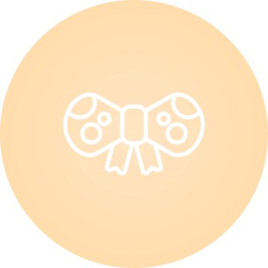 kurdeleli yay simgesi, web illüstrasyonu