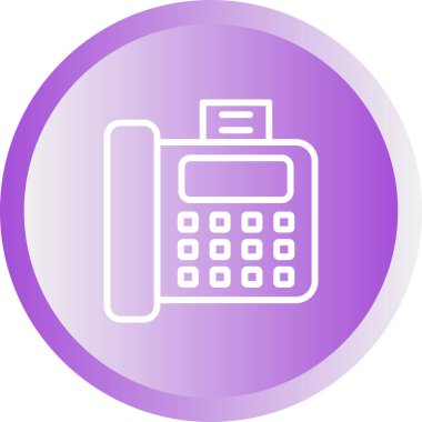 Faks Makinesi simgesi, vektör illüstrasyonu basit tasarım